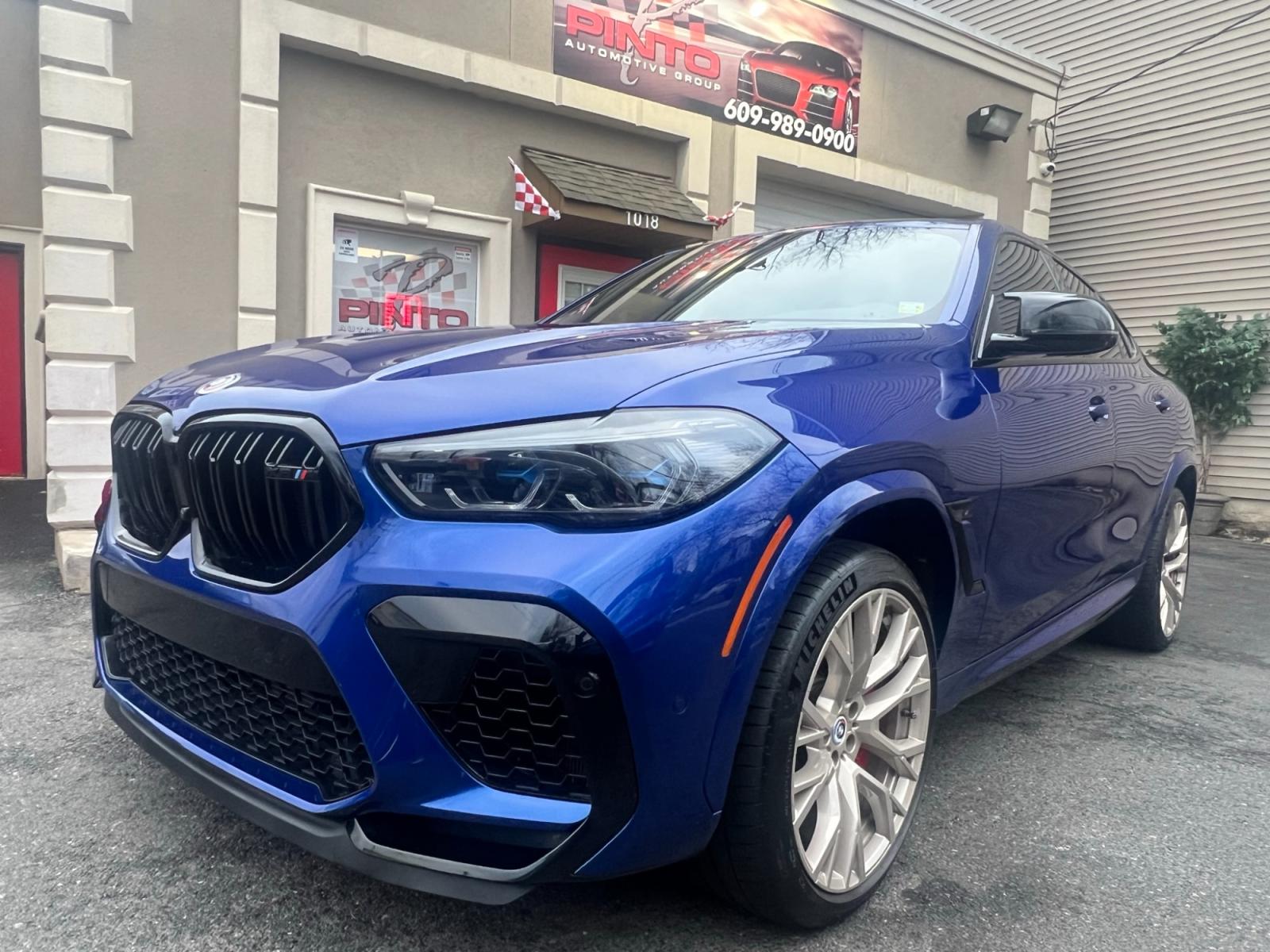 2022 Blue /Red/Black BMW X6 M Base (5YMCY0C07N9) with an 4.4L V8 DOHC 32V engine, 8A transmission, located at 1018 Brunswick Ave, Trenton, NJ, 08638, (609) 989-0900, 40.240086, -74.748085 - Holy Cow and Wow!!...That is the description on this absolutely stunning BMW X6 M Competition! Ordered by Anthony himself with the best color choice of Marina Bay Blue metallic and Red Interior to stand out on the road and to any enthusiast of the BMW X series! Executive Pkg. includes Remote Start, - Photo #27